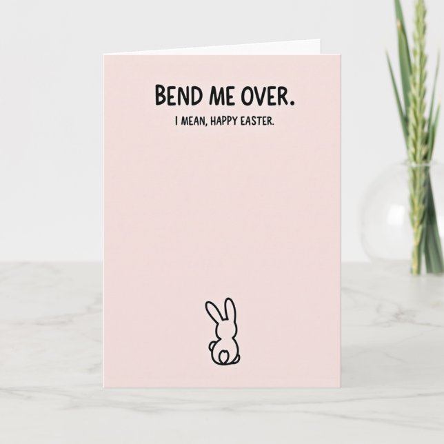 Carte de vœux Lapin Impertinent (Devant)