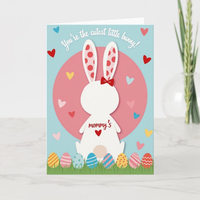 Carte de vœux Lapin le plus mignon (Devant)
