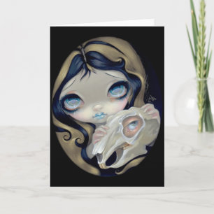 Carte de voeux "Le lapin blanc ressuscité"