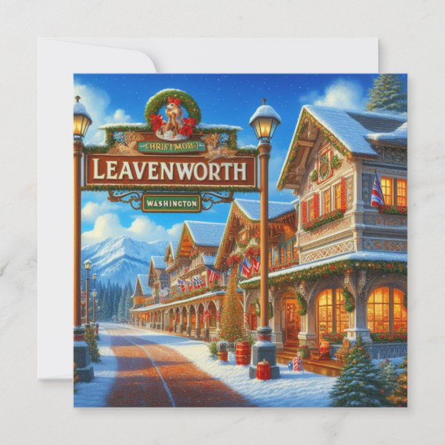 Carte de voeux Leavenworth Washington - Vide (Devant)
