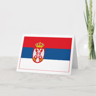 Carte de voeux (légère) de drapeau de la Serbie
