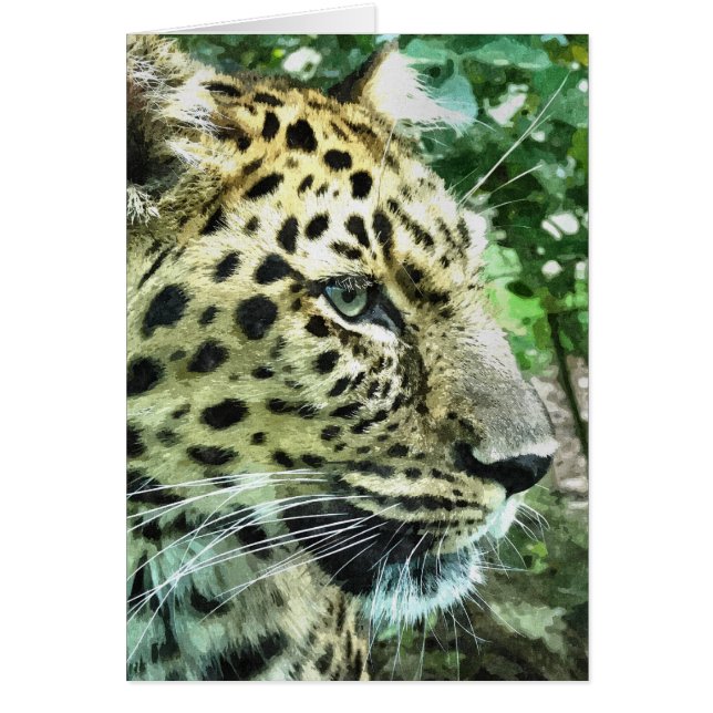 Carte de voeux LEOPARD (Devant)