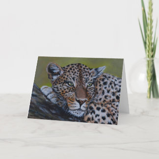Carte de voeux Leopard Blank