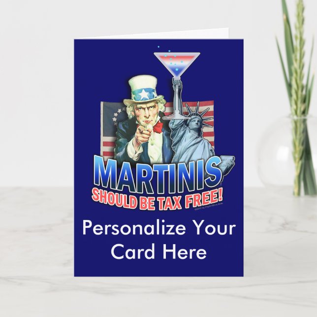 Carte de vœux - Les martinis devraient être exonér (Devant)