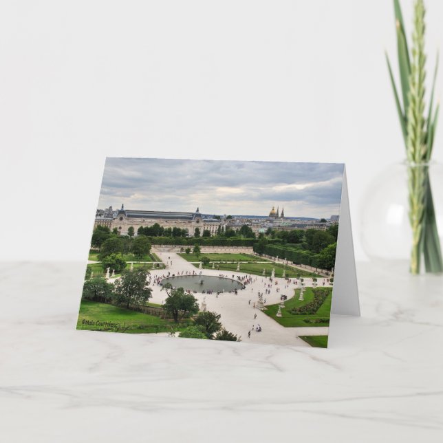 Carte de voeux Les Tuileries (Jardins) (Devant)