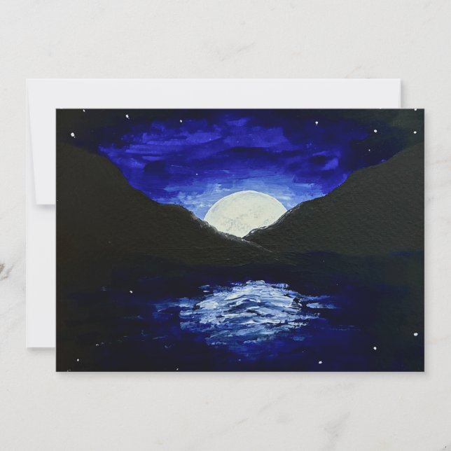 Carte de vœux Lever de lune (Devant)