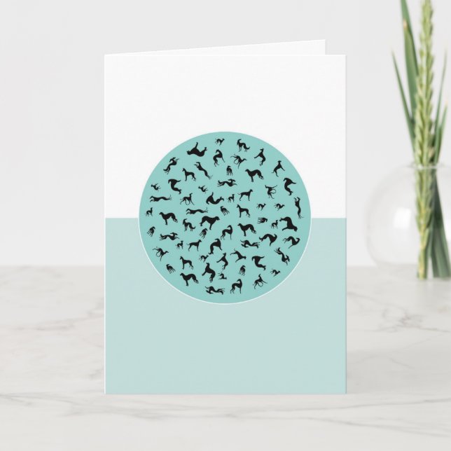 Carte de vœux Lévriers du monde (Devant)