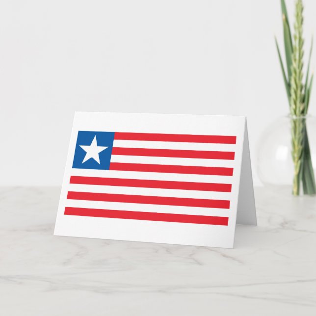 Carte de voeux Liberia Flag (Devant)