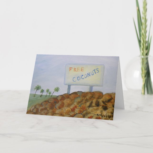 Carte de voeux LIBRE de NOIX DE COCO (Devant)