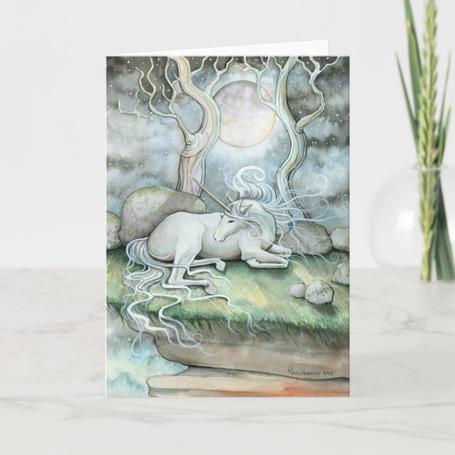 Carte de vœux licorne de lieu de paix (Devant)