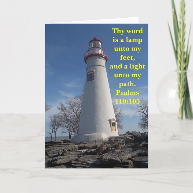 Carte de voeux Lighthouse avec message Inspiration (Devant)
