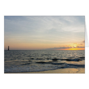 Carte de voeux Lighthouse Sunrise