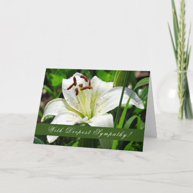 Carte de voeux Lily Sympathy (Devant)