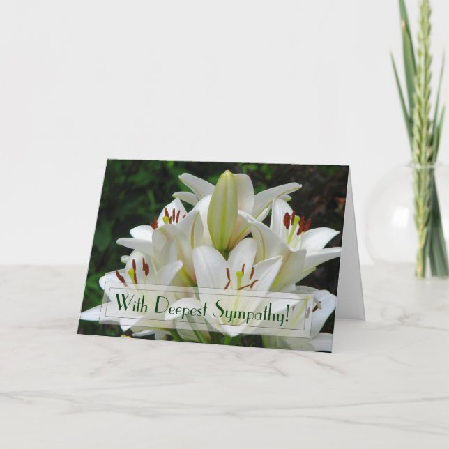 Carte de voeux Lily Sympathy (Devant)