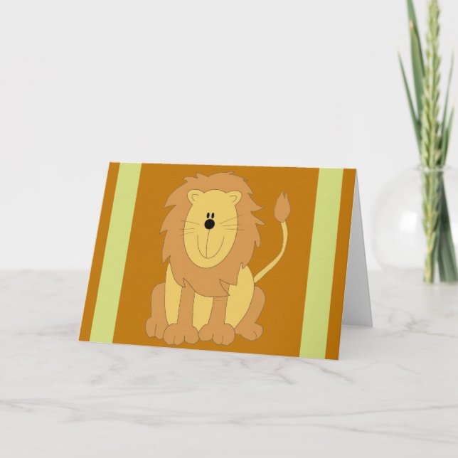 Carte de voeux Lion (Devant)