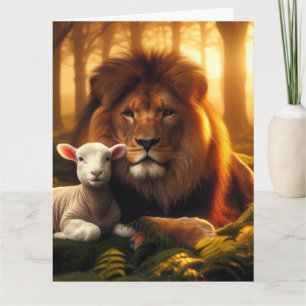 Carte de voeux LION & LAMB Christian Blank