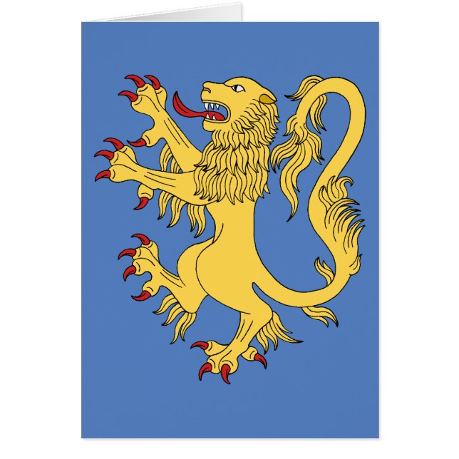 Carte de voeux Lion Rampant (Devant)
