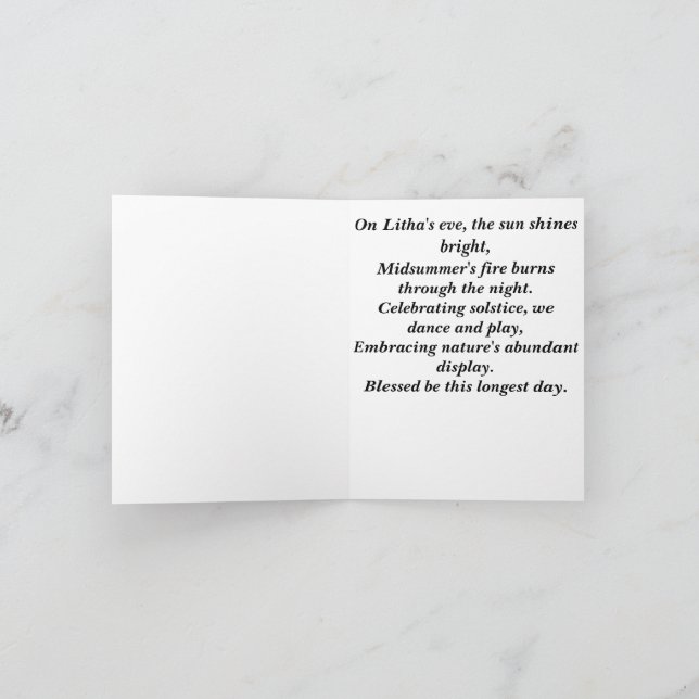 Carte de voeux Litha (Intérieur)