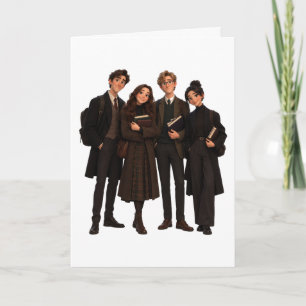 Carte de vœux littéraire Dark Academia pour les fê