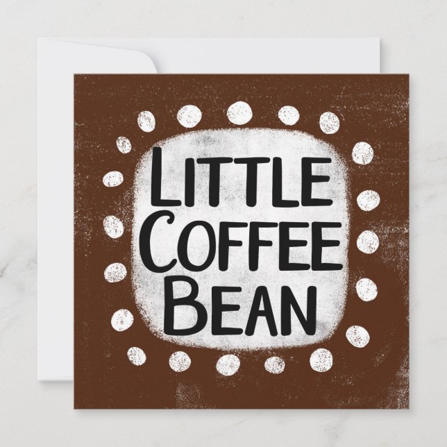 Carte de voeux Little Coffee Bean (Devant)