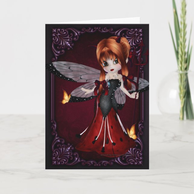 Carte de voeux Little Devil Ladybug Design 3 (Devant)