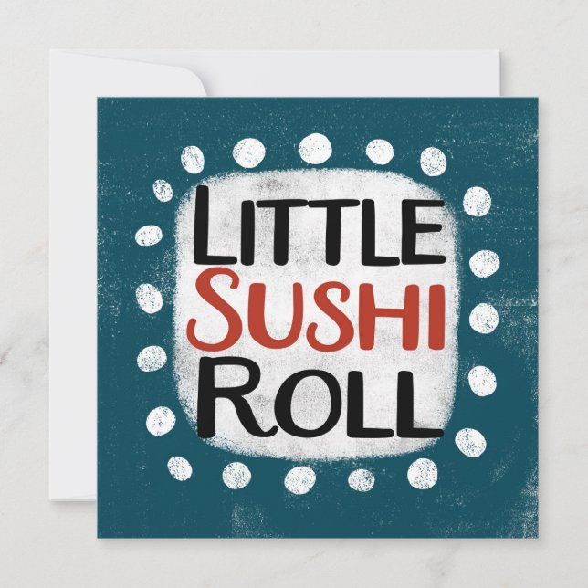 Carte de voeux Little Sushi Roll (Devant)