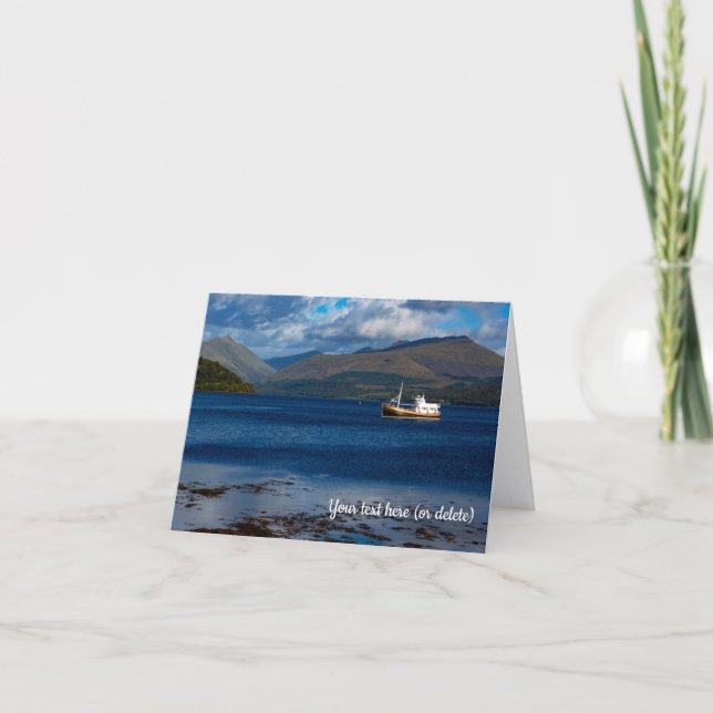 carte de vœux Loch Fyne, Écosse (Devant)