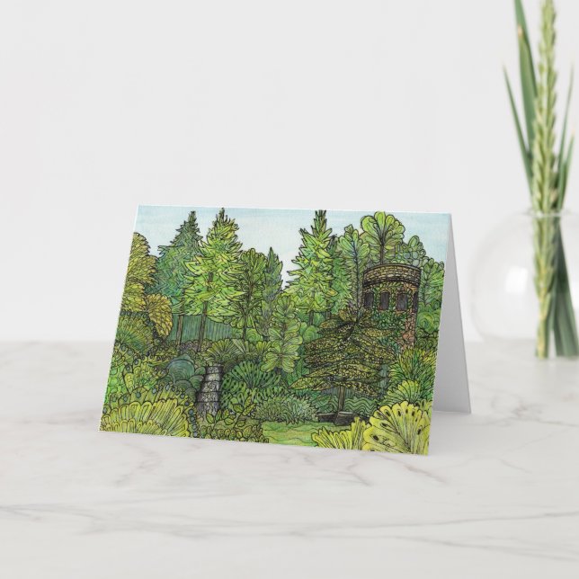 Carte de voeux - Longwood Gardens Horloge Tour (Devant)