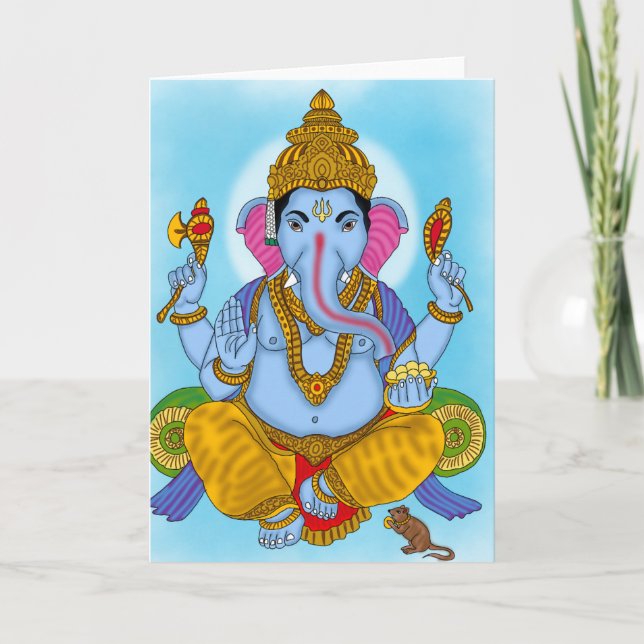Carte de vœux Lord Ganesha (Devant)