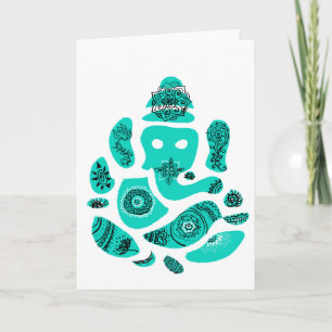 Carte de voeux Lord Ganesha, enveloppes incluses