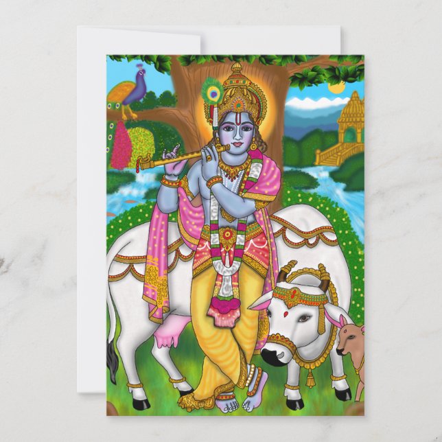 Carte de voeux Lord Krishna (Devant)