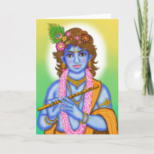 Carte de vœux Lord Krishna