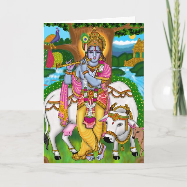 Carte de voeux Lord Krishna (Devant)
