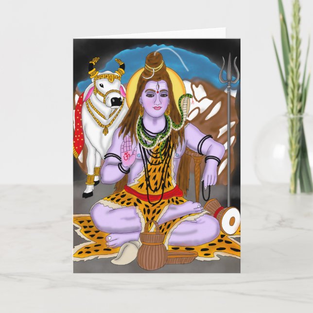 Carte de vœux Lord Shiva (Devant)