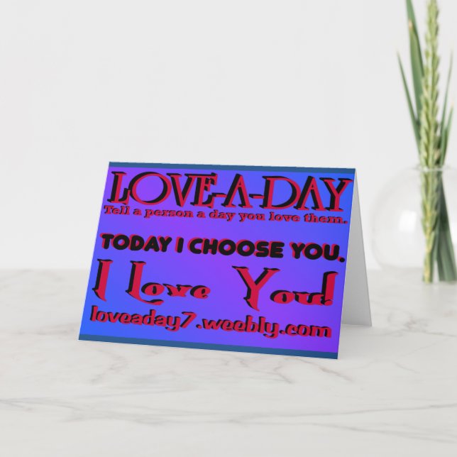 Carte de voeux Love A Day (Devant)