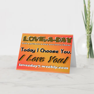 Carte de vœux Love A Day-Orange