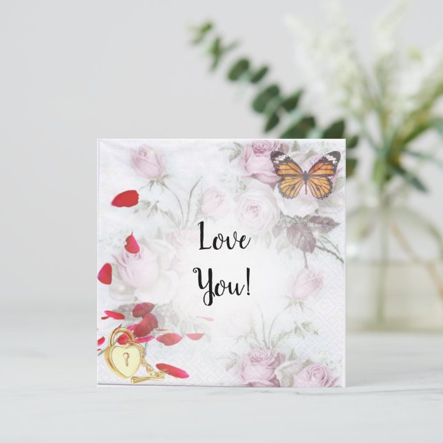 Carte de voeux Love Flat (Debout devant)
