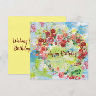 Carte de voeux Love Heart Flat