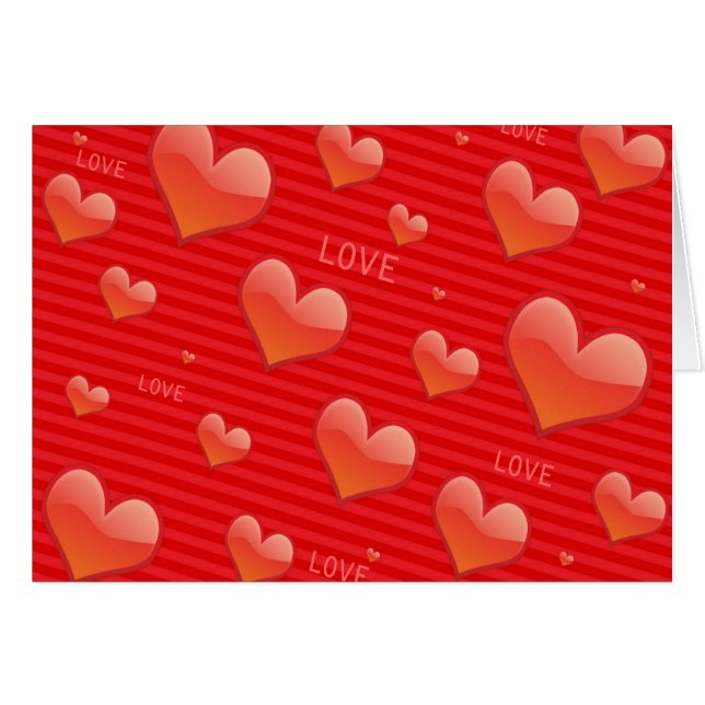 Carte de voeux Love Hearts (Devant horizontal)