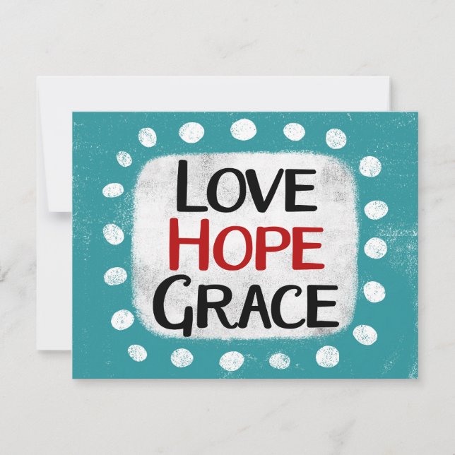 Carte de voeux Love Hope Grace (Devant)