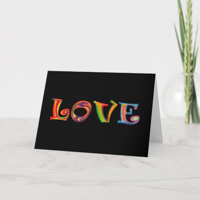 Carte de voeux Love Multicolor (Devant)