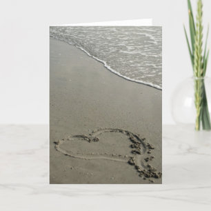 Carte de voeux Love on the Beach Blank