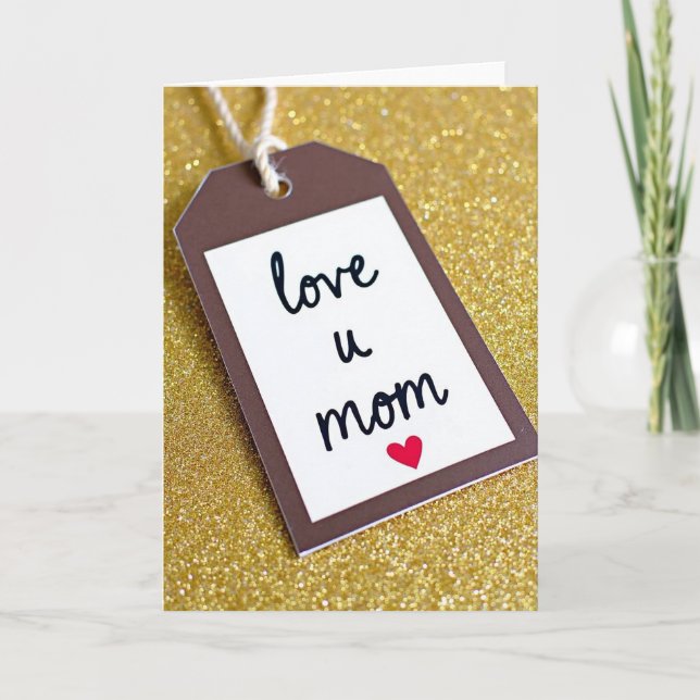 Carte de vœux Love U Mom (Devant)