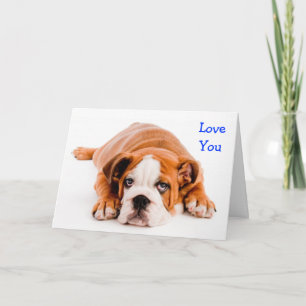 Carte de vœux Love You Bulldog
