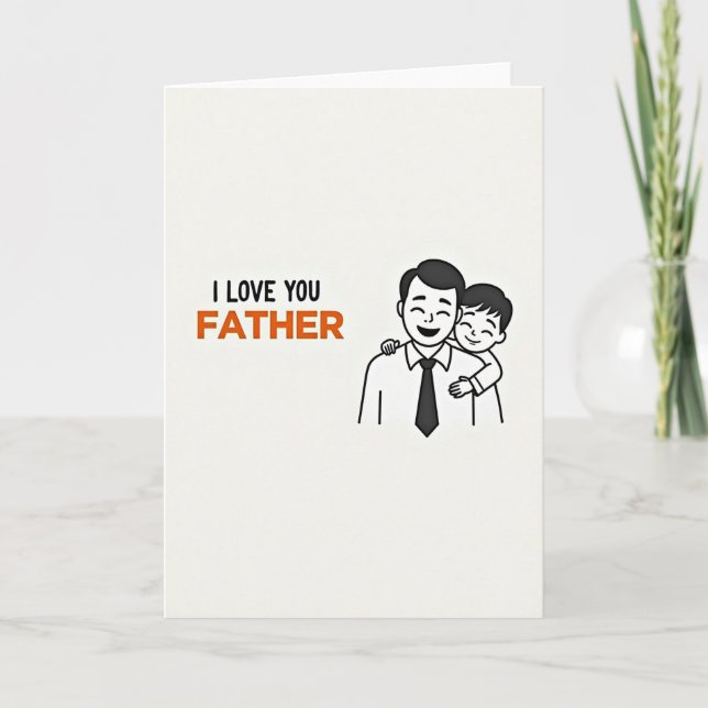 Carte de vœux Love You Father (Devant)