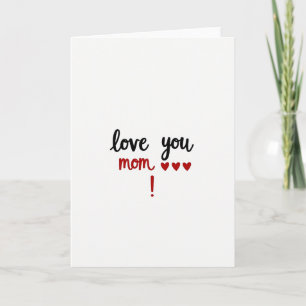 Carte de vœux Love You Maman