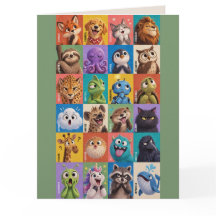 Carte de vœux Love You Many Faces – Just for You
