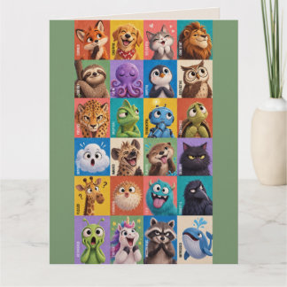 Carte de vœux Love You Many Faces – Just for You
