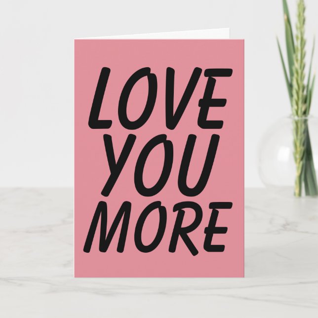 CARTE DE VŒUX LOVE YOU MORE (Devant)
