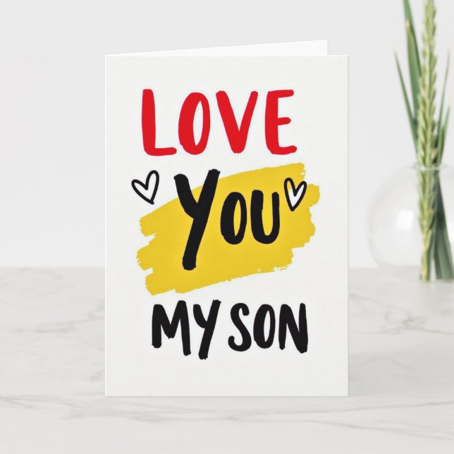 Carte de vœux Love You My Son (Devant)